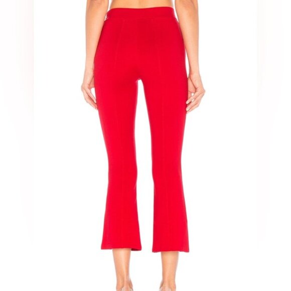 Revolve Lovers and Friends Lee Crop Pants Flare Wide Leg High Waist Red Small - Picture 13 of 13